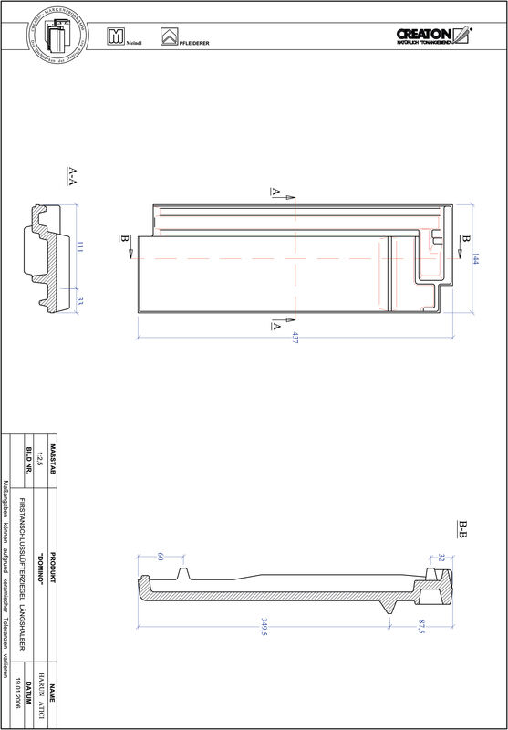 Product CAD file DOMINO ridge connection ventilating half-width tile FALLH