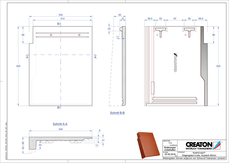 Product CAD file KAPSTADT gevelpan links OGL-90