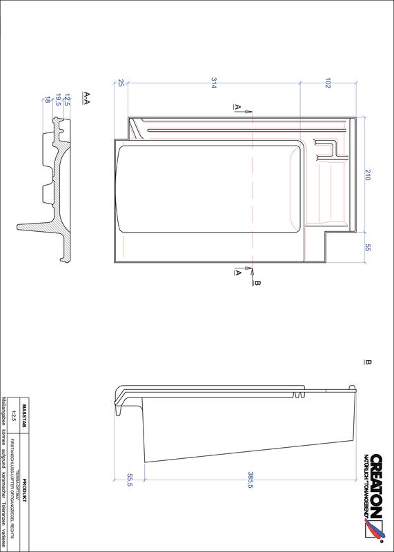 Product CAD file TERRA OPTIMA ridge connection ventilator verge right FALOGR