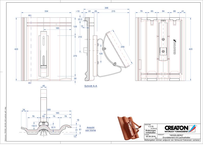Product CAD file HEIDELBERG basiselement Laufrost