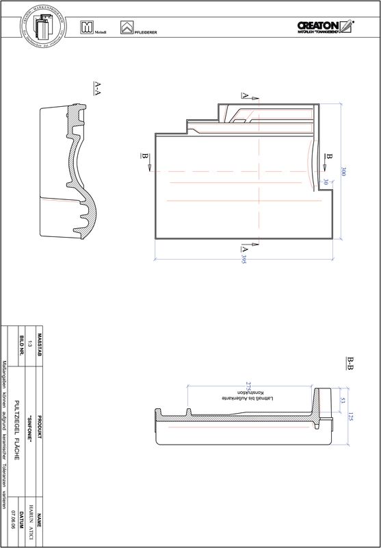 Product CAD file SINFONIE shed roof tile field PULTFLA
