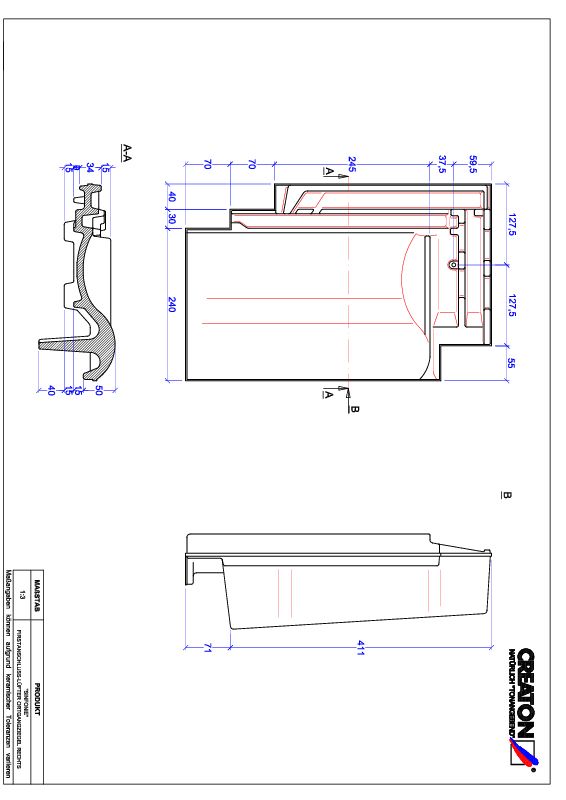 Product CAD file SINFONIE ridge connection ventilator verge right FALOGR