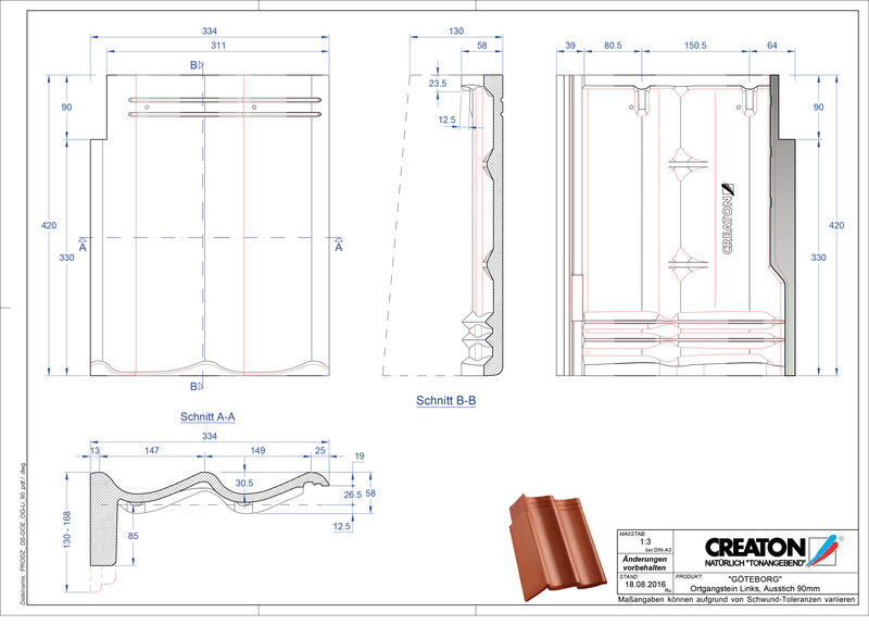 Product CAD file GÖTEBORG chaperonpan gevelpan links beton PultOGL-90