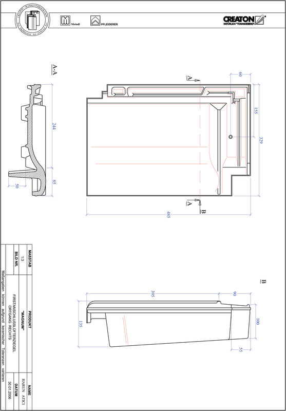 Product CAD file MAGNUM ridge connection ventilator verge right FALOGR