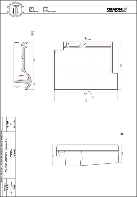 Product CAD file FUTURA shed-/chaperonpan rechts PULTOGR