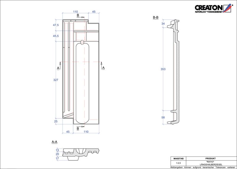 Product CAD file RATIO halve pan LH