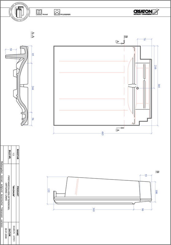 Product CAD file MAGNUM ridge connection ventilator verge left FALOGL