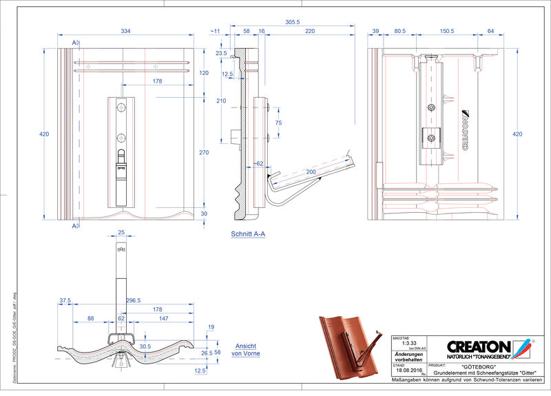 Product CAD file GÖTEBORG basiselement Gitter
