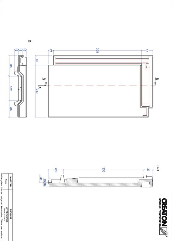 Product CAD file DOMINO ventilating tile LUEFTZ