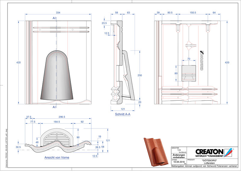 Product CAD file GÖTEBORG ventilatiepan beton Luefterstein