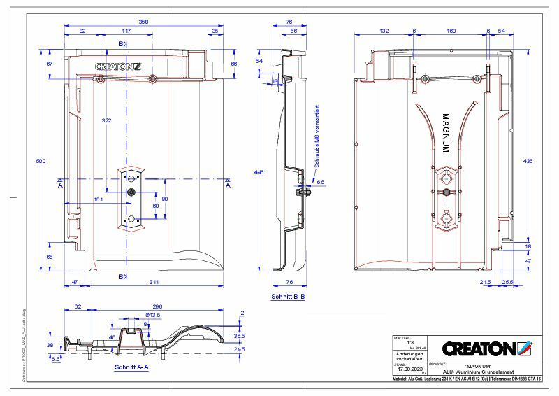Product CAD file MAGNUM base, aluminium GRUNDALU