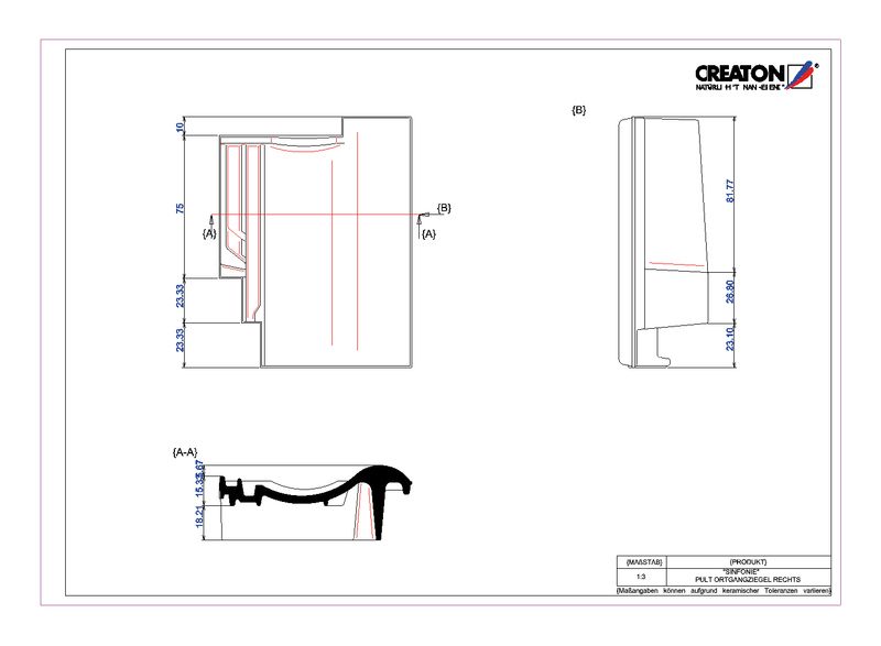 Product CAD file SINFONIE shed roof tile verge right PULTOGR