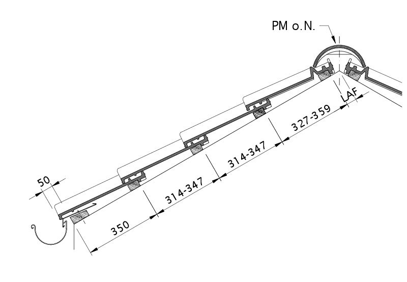 Dessin MELODIE section transversale de toit DQF