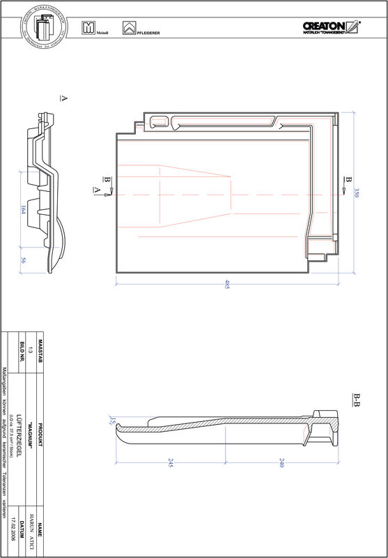 Product CAD file MAGNUM ventilating tile LUEFTZ