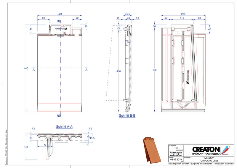 Product CAD file MIKADO gevelpan links OGL
