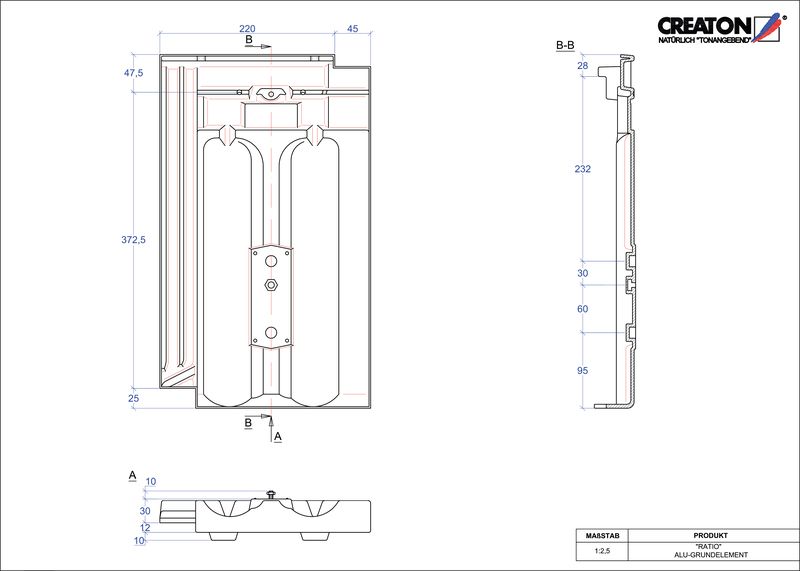 Product CAD file RATIO basis, aluminium GRUNDALU