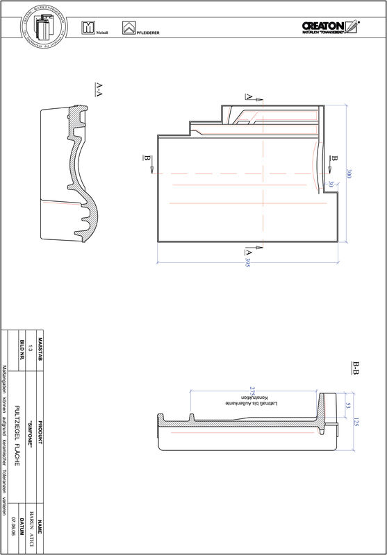 Product CAD file SINFONIE shedpan PULTFLA