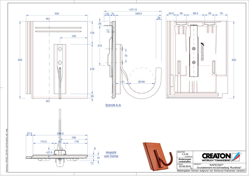 Product CAD file KAPSTADT base element Rundholz