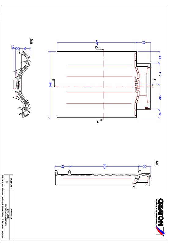 Product CAD file SINFONIE double roll tile DWZ