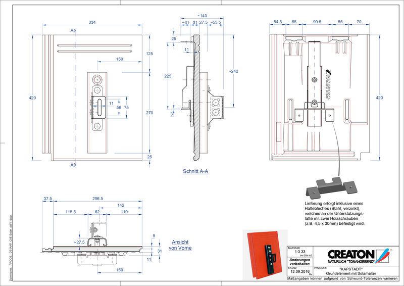 Product CAD file KAPSTADT base element Solar