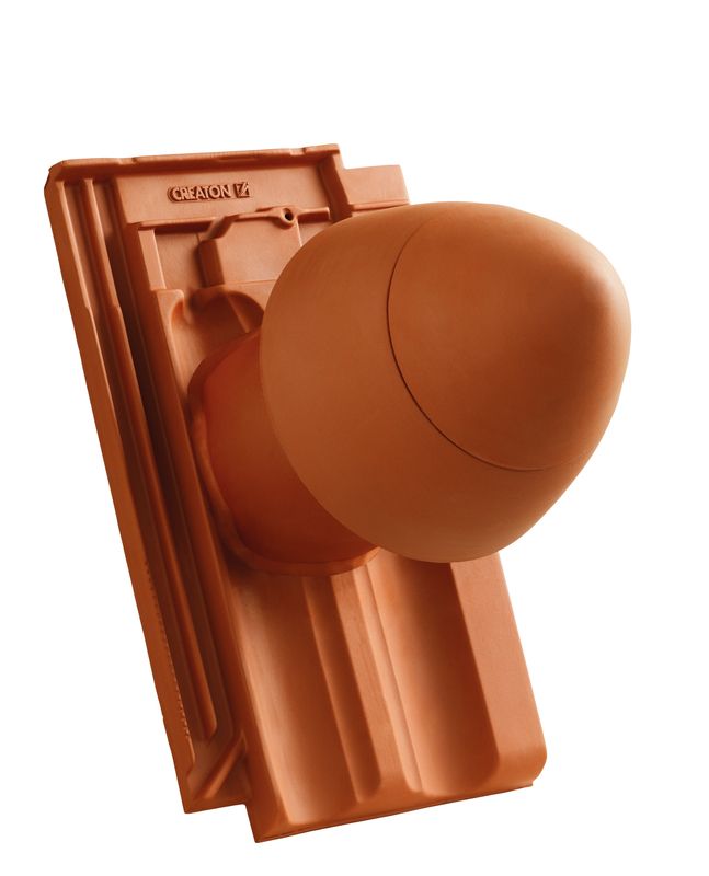 RAT HÖN SIGNUM keramische doorvoerpan DN 125 mm met afneembare kap, incl. Universele adapter en flexibel kanaal