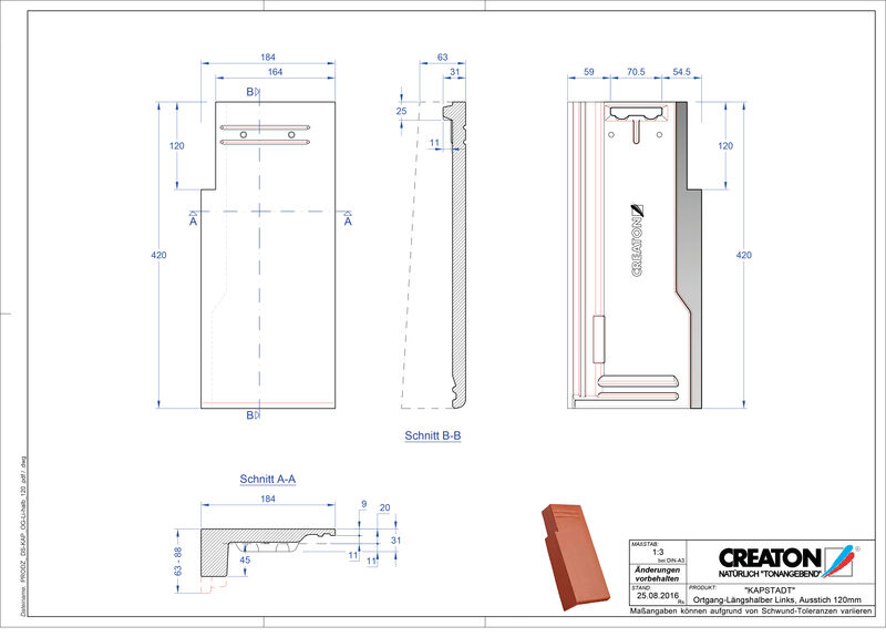 Product CAD file KAPSTADT gevelpan links OGL-halb-120