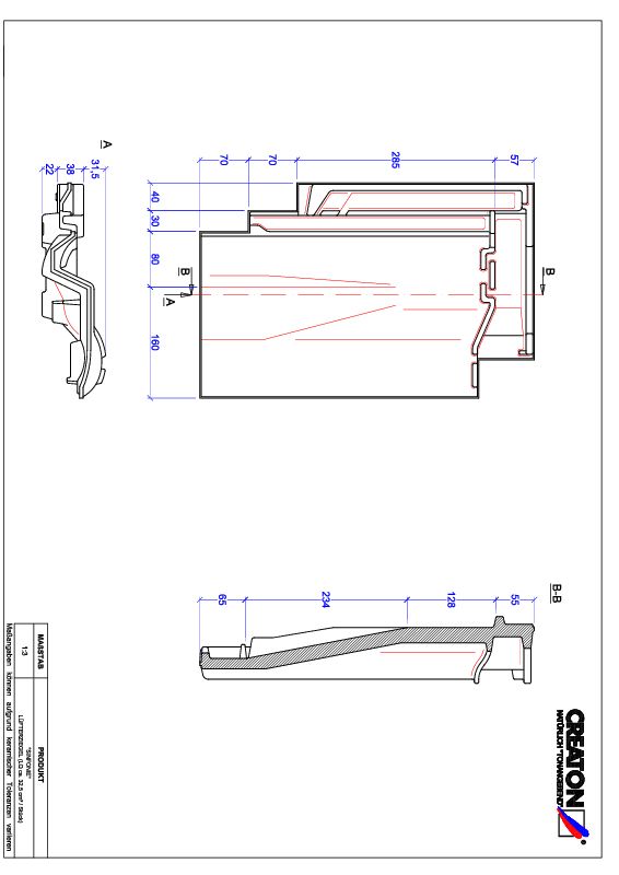 Product CAD file SINFONIE ventilating tile LUEFTZ