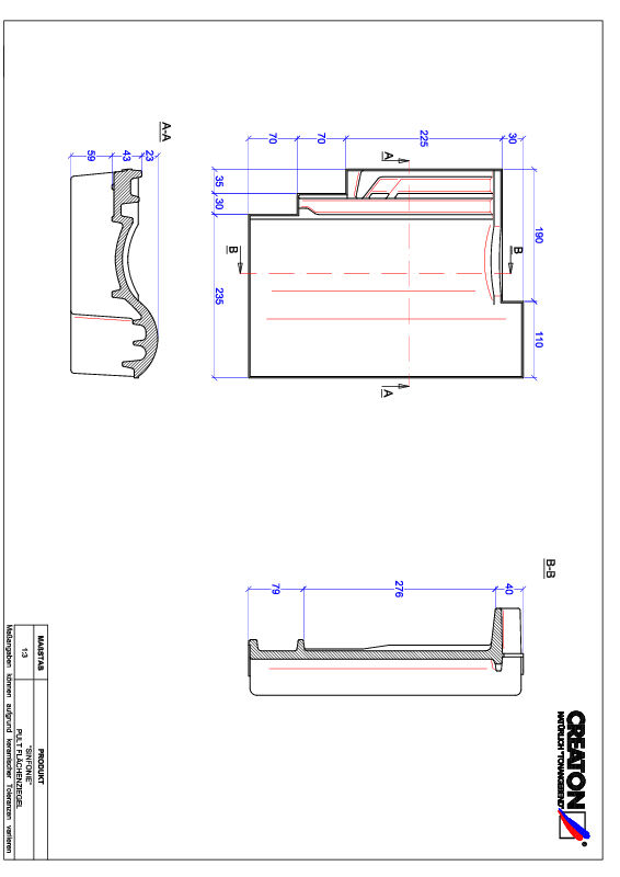 Product CAD file SINFONIE shedpan PULT