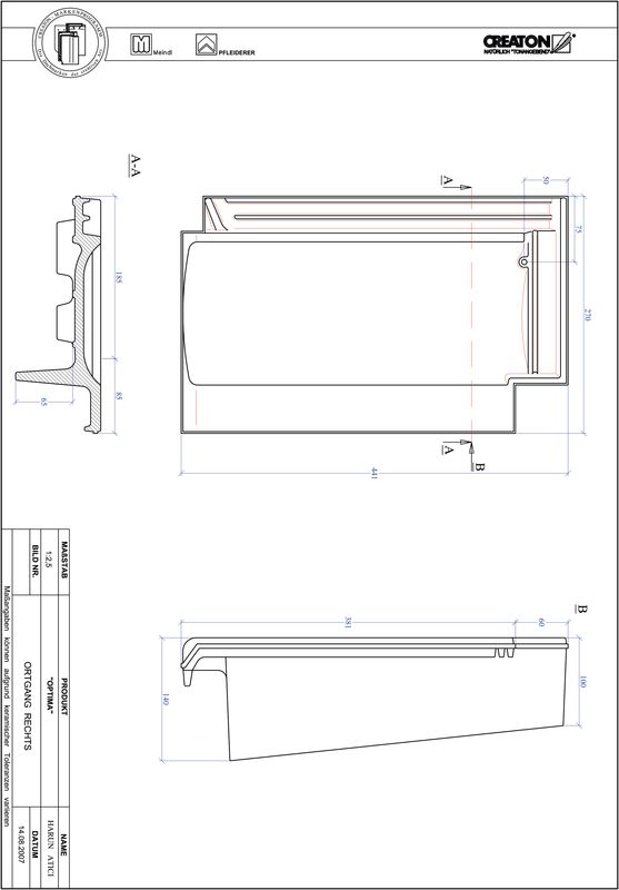 Product CAD file TERRA OPTIMA gevelpan rechts OGR
