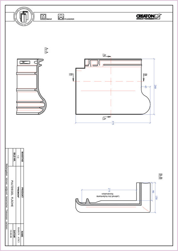 Product CAD file PREMION shed roof tile PULT