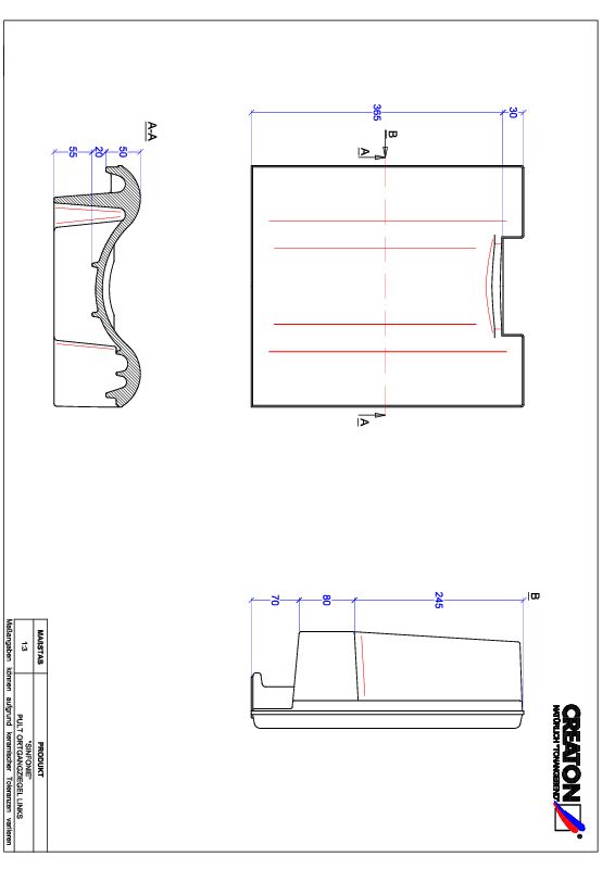 Product CAD file SINFONIE shed roof tile verge left PULTOGL