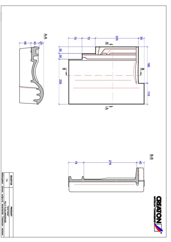 Product CAD file SINFONIE shed roof tile PULT