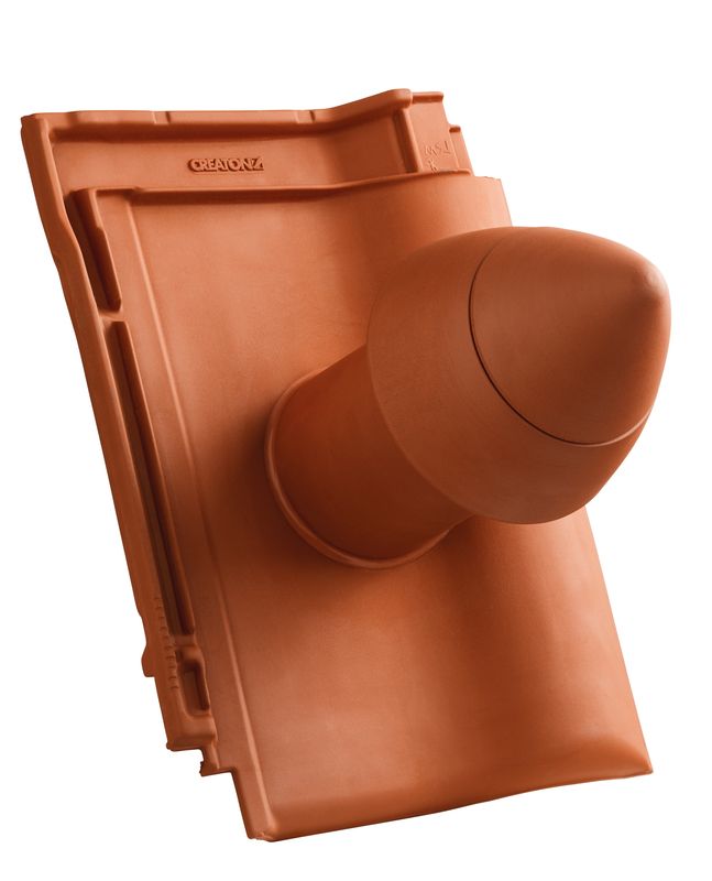 MAG SIGNUM ceramic vent pipe DN 110 mm with screw-on hood, incl. sub-roof connection adapter