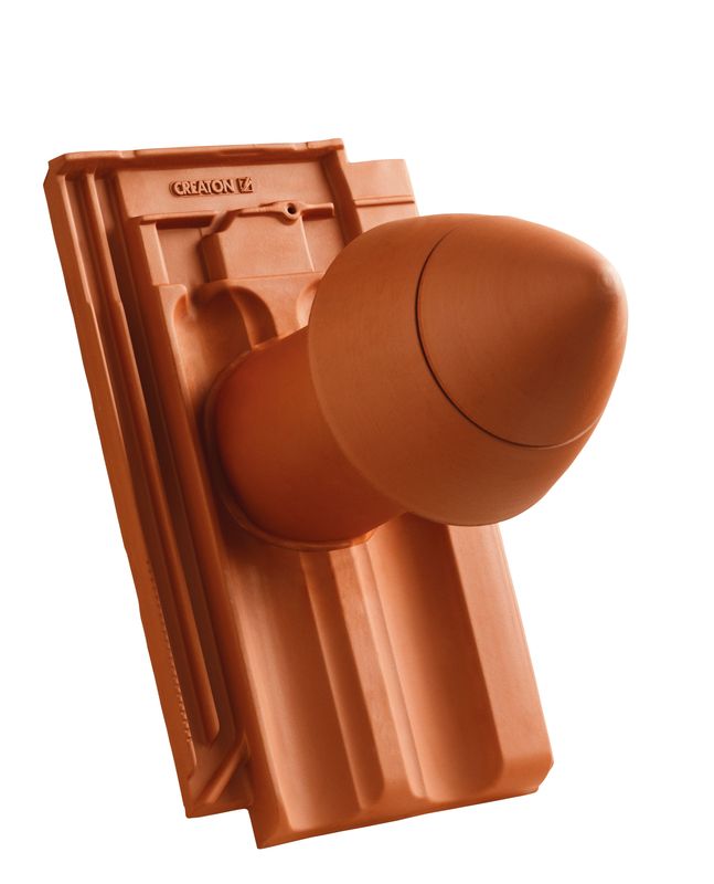 RAT HÖN SIGNUM keramische doorvoerpan DN 100 mm met opzetbare kap, incl. Universele adapter en flexibel kanaal